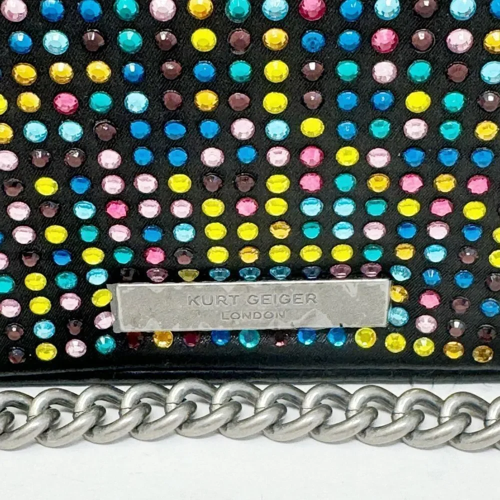 KURT GEIGER | The Kensington Rhinestoned Multicolor Two Way Bag Crystal Eagle